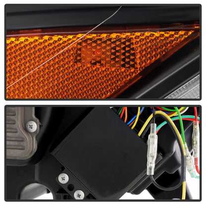 Spyder 15-17 Ford Mustang LED Headlights - Black (PRO-YD-FM15AP-GRSB-SET-BK)