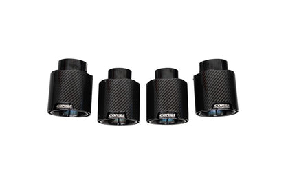 Corsa 20-25 Chevrolet Corvette C8 RWD 4.5in Carbon Fiber Black PVD Tip Kit (For Corsa Exhaust Only) - Graveyard Performance