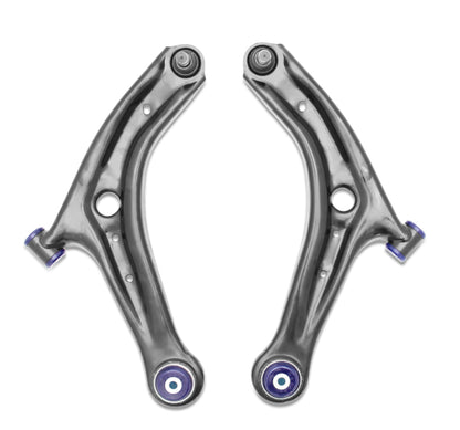 SuperPro 14-19 Ford Fiesta ST Front Lower Control Arm Set w/ Preinstalled SuperPro Bushings - Graveyard Performance