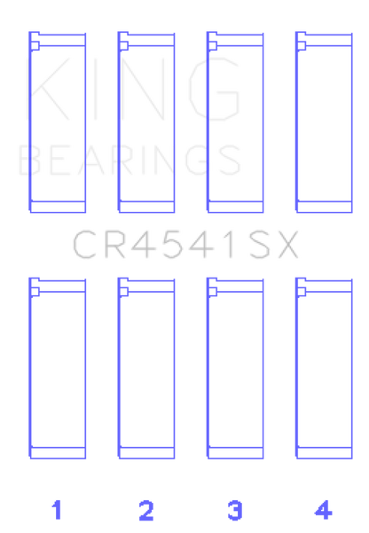 King Engine Bearings Honda F23A/F23Z/K20A3/16V (Size +0.50mm) Connecting Rod Bearing Set - Graveyard Performance