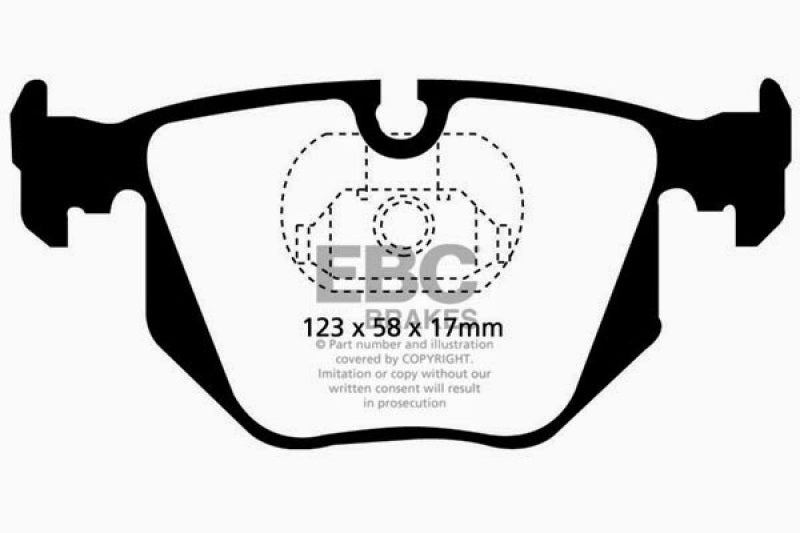 EBC 01-07 BMW M3 3.2 (E46) Ultimax2 Rear Brake Pads - Graveyard Performance