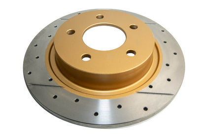 DBA 04-05 Mazda 3 2.3L / 06+ MazdaSpeed3 Rear Drilled & Slotted Street Series Rotor - Graveyard Performance