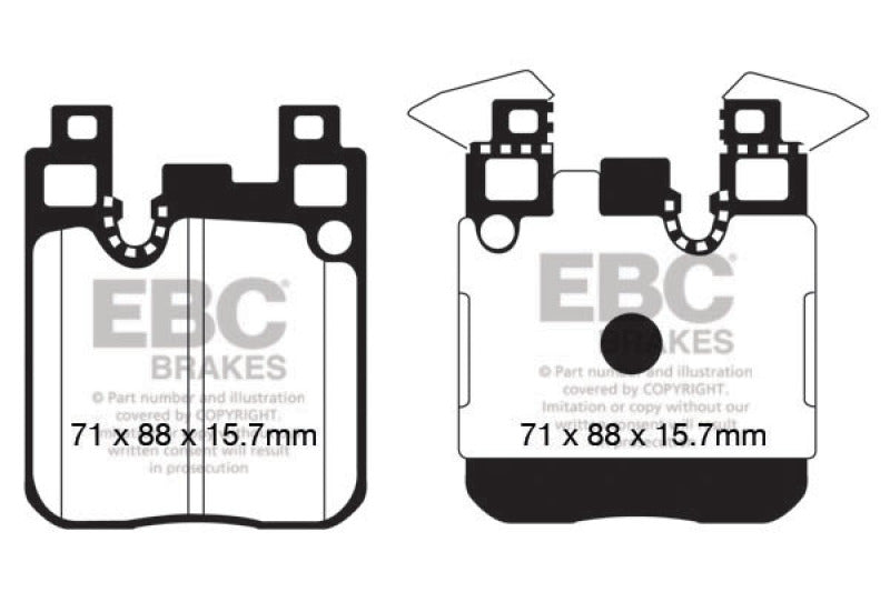 EBC 14+ BMW M3 3.0 Twin Turbo (F80) Yellowstuff Rear Brake Pads - Graveyard Performance