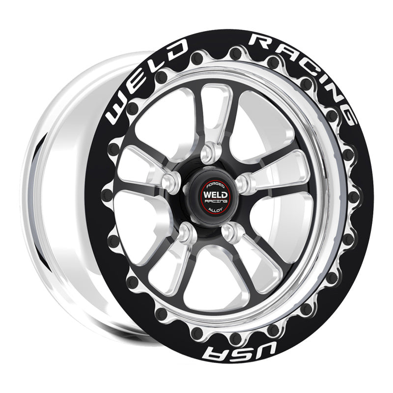 Weld S70 RT-S 15x10in / 5x115 BP / 6.5in. BS - Black Center - Polished Shell Wheel - Graveyard Performance