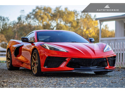 AutoTecknic Dry Carbon Competition Front Aero Lip - Corvette C8 2020-2023 - Graveyard Performance