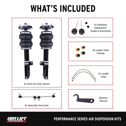 Air Lift Performance 2005-2014 Ford Mustang (S197) Front Kit (3/8 Fittings Not Included) - Graveyard Performance