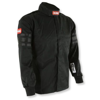 RaceQuip Black Trim SFI-1 JR. Jacket - Kids Large - Graveyard Performance