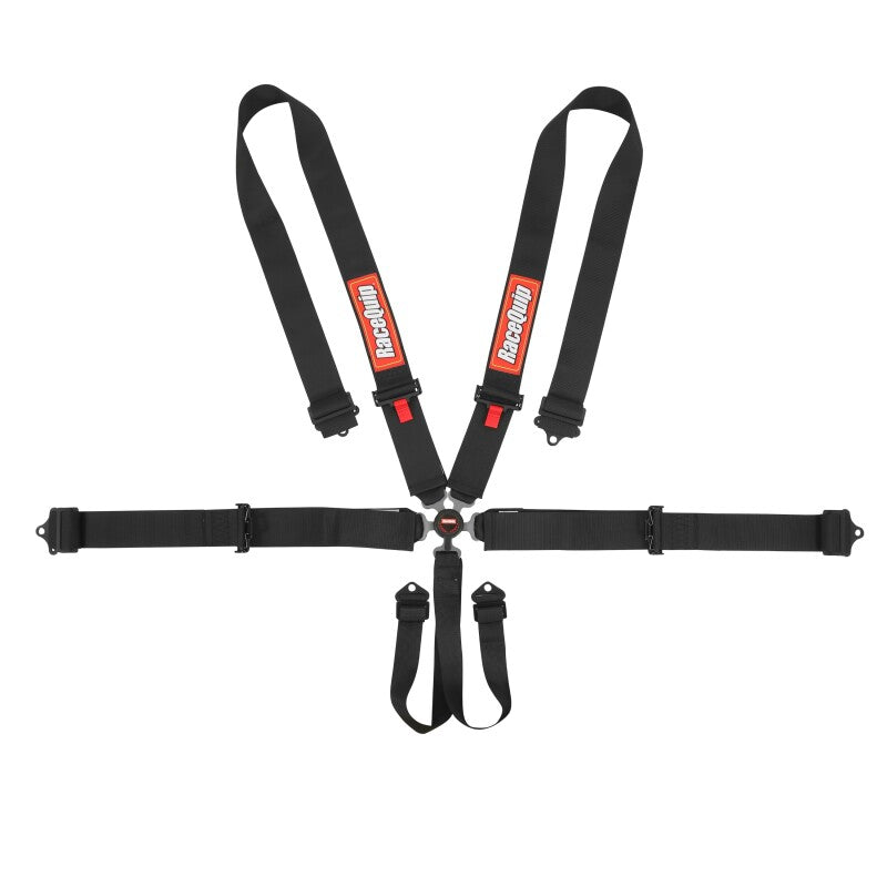 RaceQuip Black SFI CAMLOCK 6pt PU Lap Seat Belt - Graveyard Performance