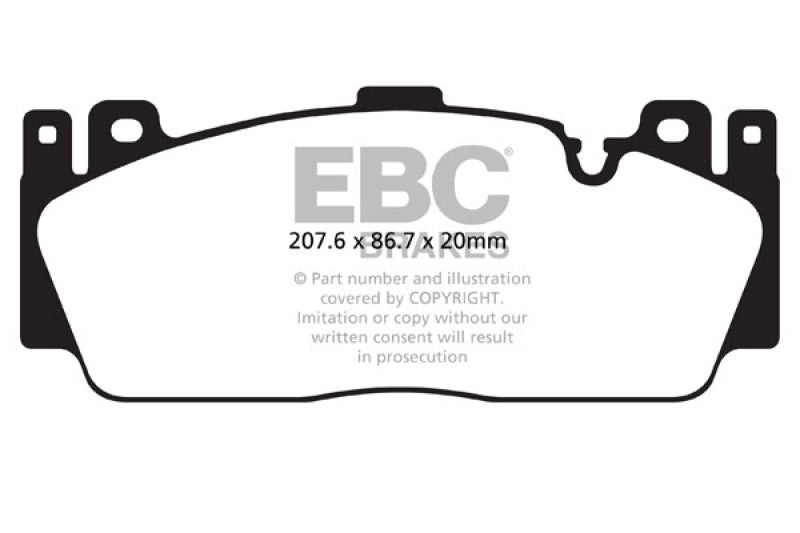 EBC 12+ BMW M5 4.4 Twin Turbo (F10) Redstuff Front Brake Pads - Graveyard Performance