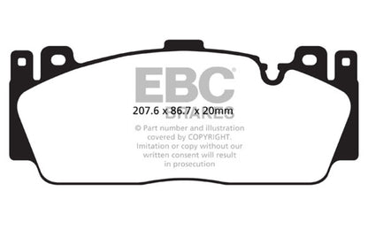 EBC 12+ BMW M5 4.4 Twin Turbo (F10) Redstuff Front Brake Pads - Graveyard Performance