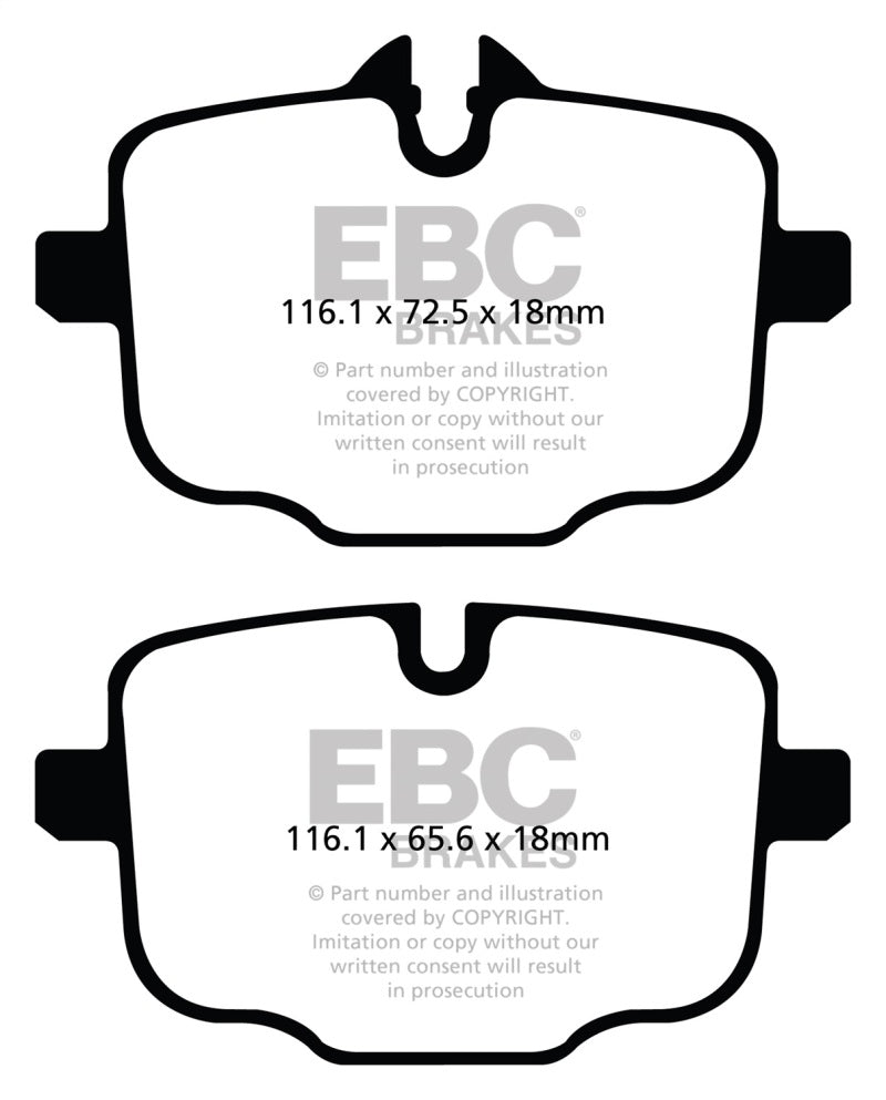 EBC 2021+ BMW M3/M4 3.0TT (G80/G82/G83) Yellowstuff Rear Brake Pads - Graveyard Performance