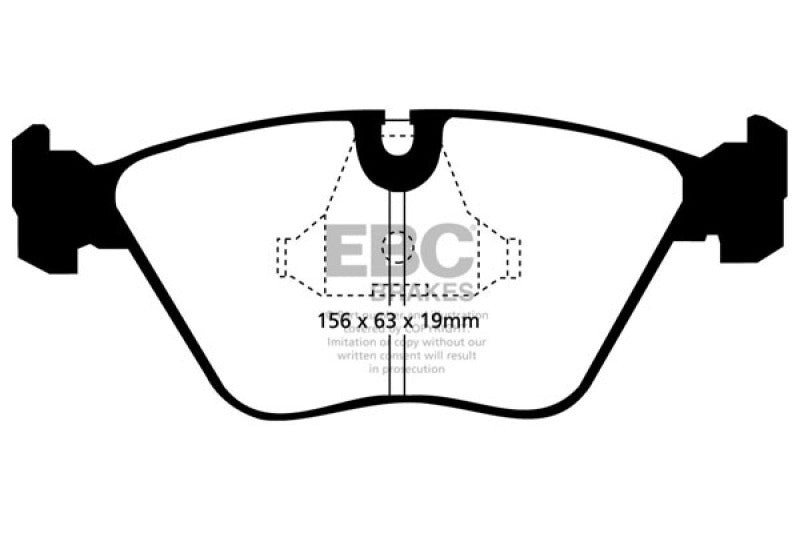 EBC 92-95 BMW M3 3.0 (E36) Redstuff Front Brake Pads - Graveyard Performance