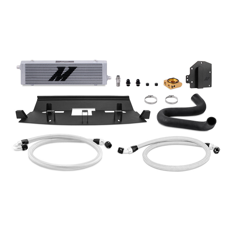 Mishimoto 18+ Ford Mustang GT RHD Oil Cooler Kit Silver Thermostatic - Graveyard Performance