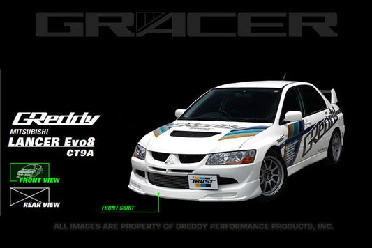 GReddy 03-05 Mitsubishi Evolution VIII Urethane Front Lip Spoiler  **Must Ask/Call to Order** - Graveyard Performance