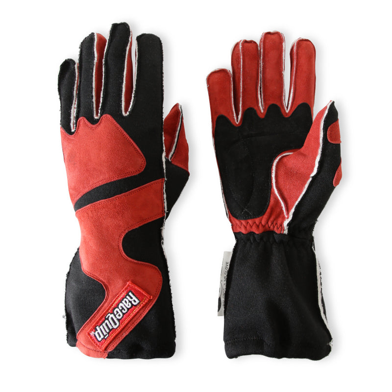 RaceQuip SFI-5 Red/Black Large Outseam w/ Closure Glove - Graveyard Performance