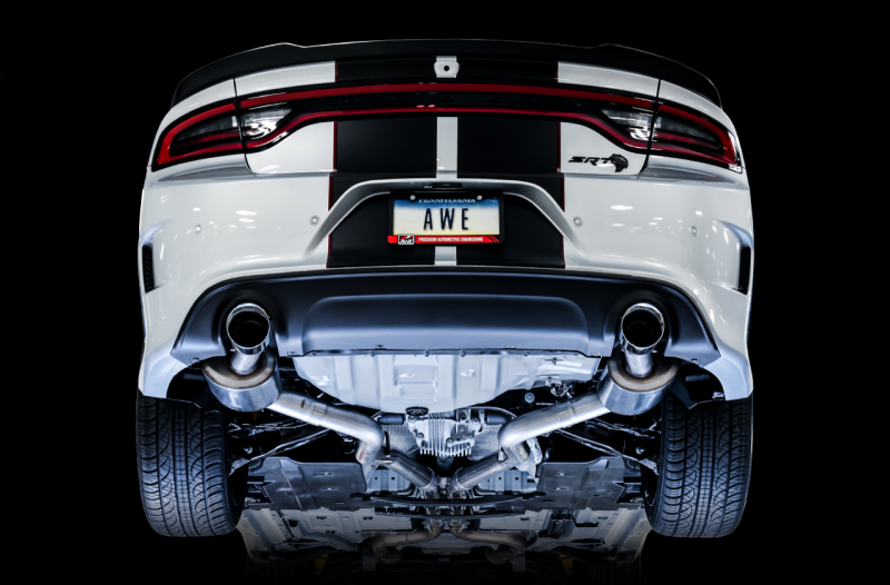 AWE Tuning 2015+ Dodge Charger 6.4L/6.2L SC Non-Resonated Touring Edition Exhaust - Silver Tips