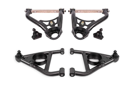 BMR 67-69 GM F-Body / 68-74 X-Body Non-Adj. Upper & Lower A-Arms (Polyurethane) - Black Hammertone