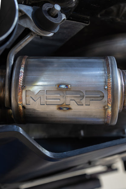 MBRP 20-24 Chevrolet Corvette C8 3in Active Cat Back Quad Split Rear Exit Exhaust w/ AFM Sims - Graveyard Performance
