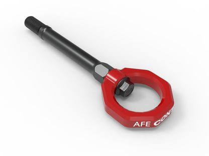 aFe CONTROL Front Tow Hook Red - Graveyard Performance
