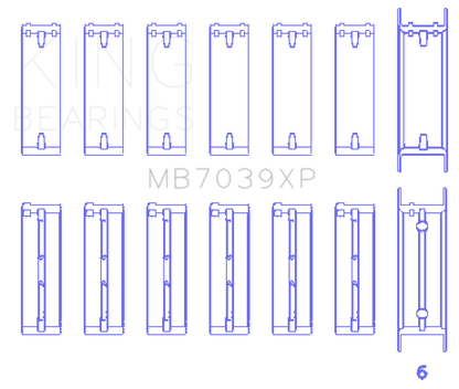 King Engine Bearings BMW M20/M50 2.0L/2.5L/2.7L Performance Main Bearing Set - Size STD - Graveyard Performance