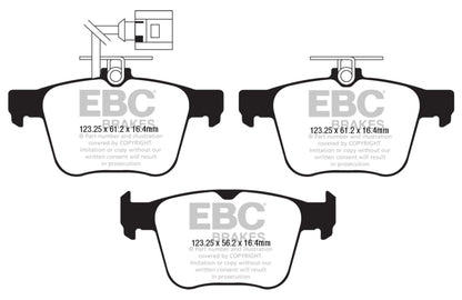 EBC 2018 Audi TT Quattro Yellowstuff Rear Brake Pads - Graveyard Performance