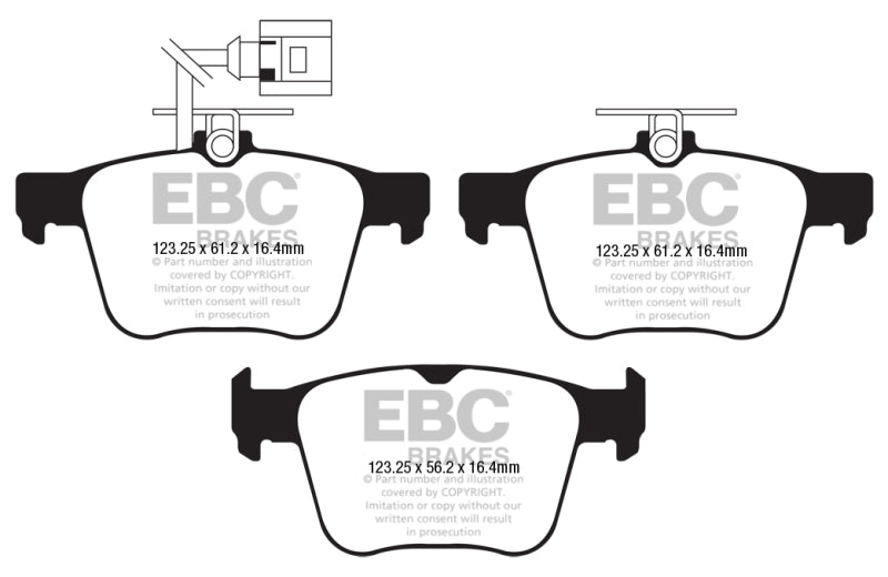EBC 2018 Audi TT Quattro Redstuff Rear Brake Pads - Graveyard Performance