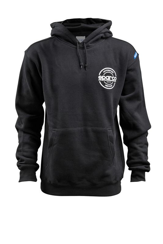 Sparco Sweatshirt Hooded S-Seal Blk Xlrg - Graveyard Performance