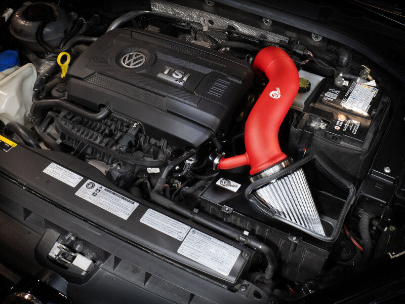 aFe Rapid 15-21 VW GTI L4 2.0L Induction Red Edition Cold Air Intake System w/ Pro DRY S Filter - Graveyard Performance