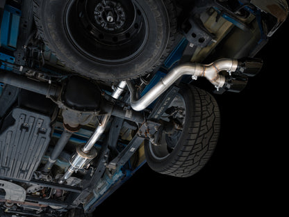 AWE 21-25 Ford F150 (14th Gen Reg Cab) Cat-Back Exhaust - 4.5in Dual Side Exit Diamond Black Tips - Graveyard Performance