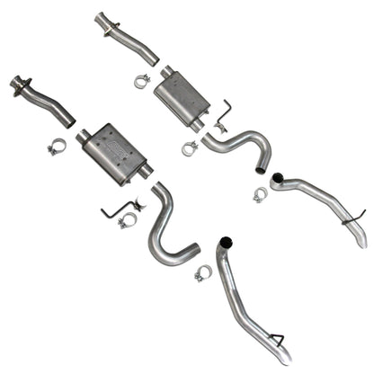 BBK 87-93 Mustang GT Cat Back Kit Varitune Mufflers - Aluminized turn downs - Graveyard Performance