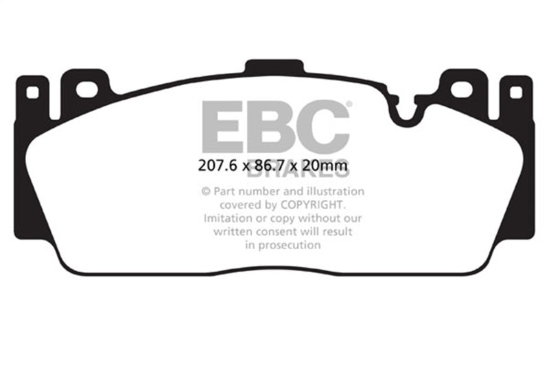 EBC 12+ BMW M5 4.4 Twin Turbo (F10) Yellowstuff Front Brake Pads - Graveyard Performance