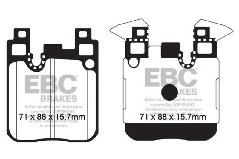 EBC 14+ BMW M3 3.0 Twin Turbo (F80) Yellowstuff Rear Brake Pads - Graveyard Performance