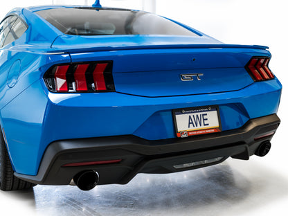 AWE 2024 Ford Mustang GT Fastback S650 RWD Track Edition Catback Exhaust w/ Dual Diamond Black Tips - Graveyard Performance