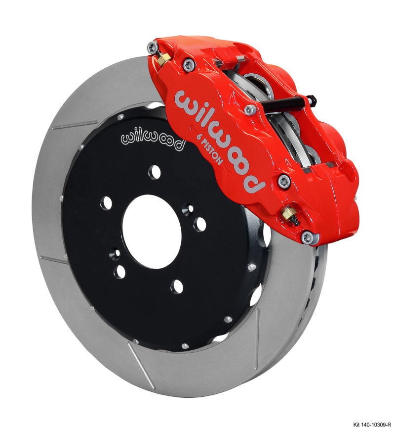 Wilwood Narrow Superlite 6R Front Hat Kit 12.88in Red Honda S2000 - Graveyard Performance