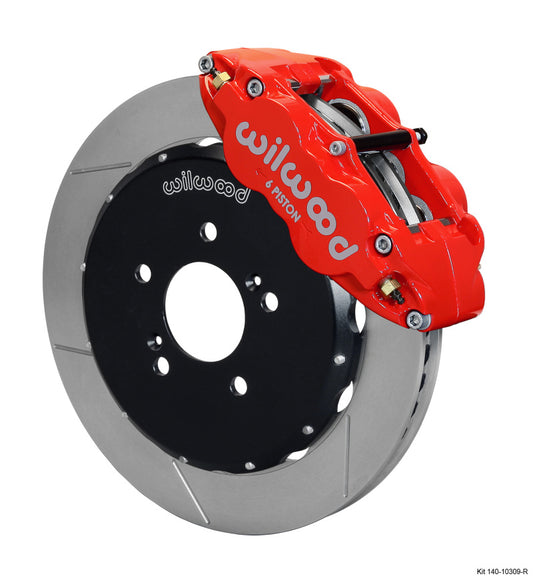 Wilwood Narrow Superlite 6R Front Hat Kit 12.88in Red Honda S2000 - Graveyard Performance