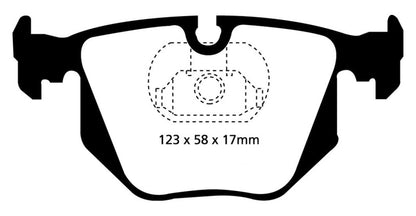 EBC 01-07 BMW M3 3.2 (E46) Redstuff Rear Brake Pads - Graveyard Performance
