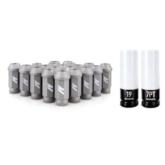 Mishimoto Steel Locking Lug Nuts M14x1.5 20pc Set Silver - Graveyard Performance