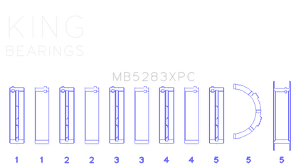 King Engine Bearings Ford V8/4.6L DOHC/Sohc 24V (Size STDX) Main Bearing Set - Graveyard Performance