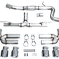 AWE 22-24 Audi 8Y S3 Track Edition Exhaust  - Chrome Silver Tips
