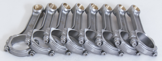 Eagle Chevrolet SB 5.700in 5.700in 5140 Steel 3/8in ARP8740 Bolts I-Beam Connecting Rods - Set of 8