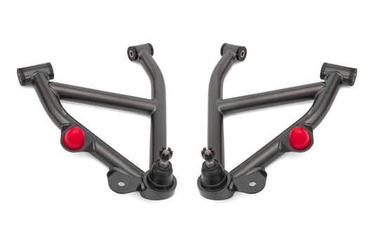 BMR 82-92 GM F-Body A-Arms Lower DOM Non-Adj Delrin Bushings Coilover - Black Hammertone