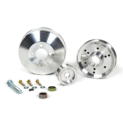 BBK 96-01 Mustang 4.6 GT Cobra Underdrive Pulley Kit - Lightweight CNC Billet Aluminum (3pc) - Graveyard Performance