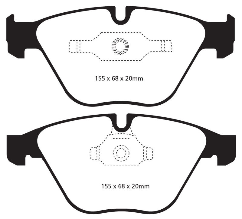 EBC 11+ BMW Z4 3.0 Twin Turbo iS (E89) Redstuff Front Brake Pads - Graveyard Performance