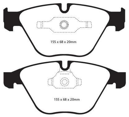 EBC 11+ BMW Z4 3.0 Twin Turbo iS (E89) Yellowstuff Front Brake Pads - Graveyard Performance