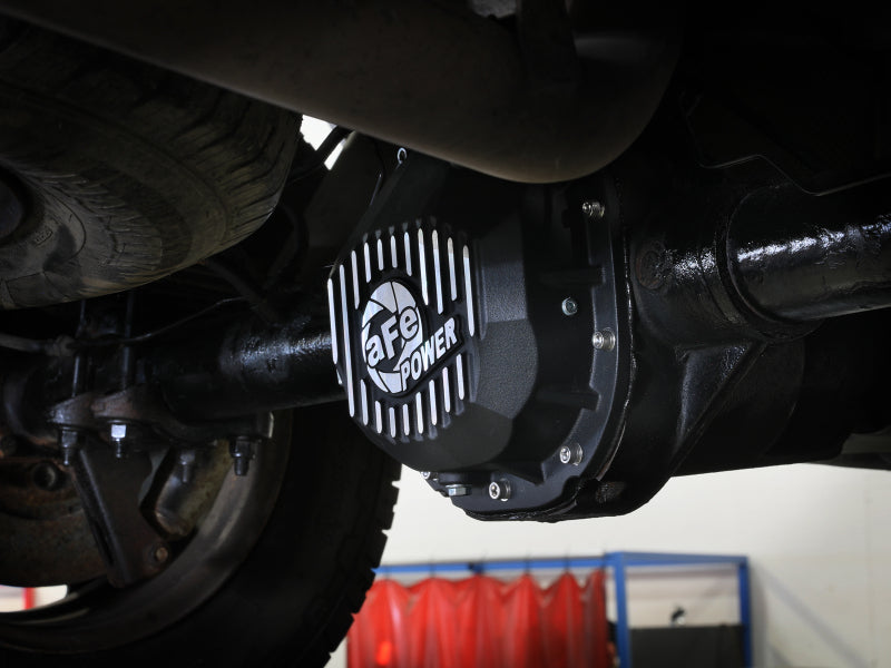 aFe 90-14 Ford F-150 Rear Differential Cover - Black w/ Machined Fins - Graveyard Performance