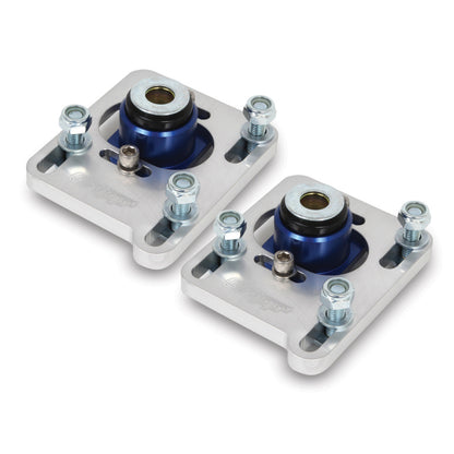 BBK 94-04 Mustang Caster Camber Plate Kit - Silver Anodized Finish - Graveyard Performance