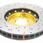 DBA 03-05 Evo 8/9 Front Drilled & Slotted 5000 Series 2 Piece Rotor Assembled w/ Gold Hat