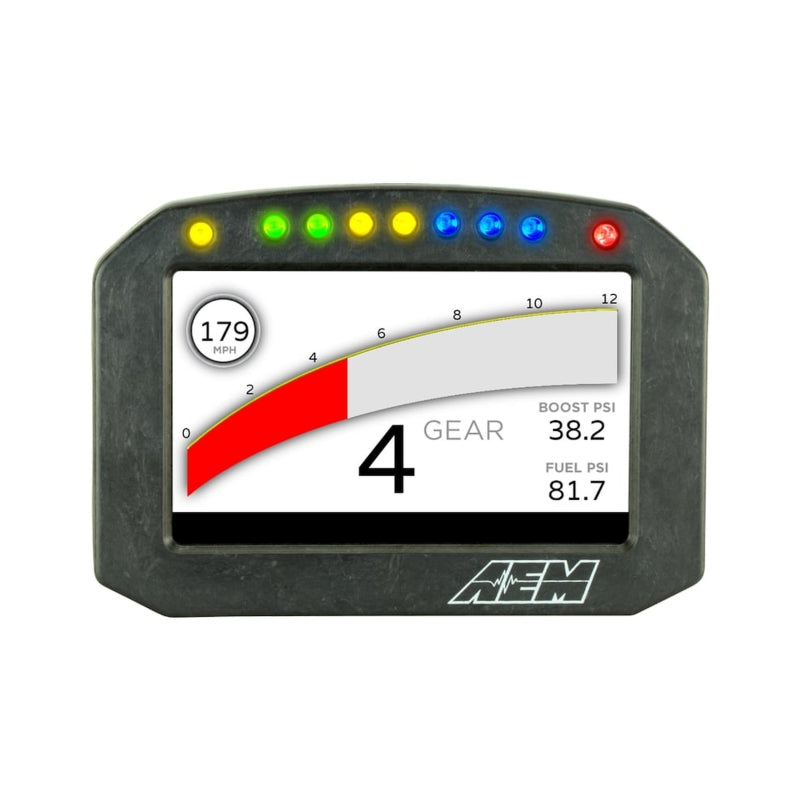 AEM CD-5LG Carbon Logging Flush Digital Dash Display w/ Internal 20Hz GPS & Antenna - Graveyard Performance