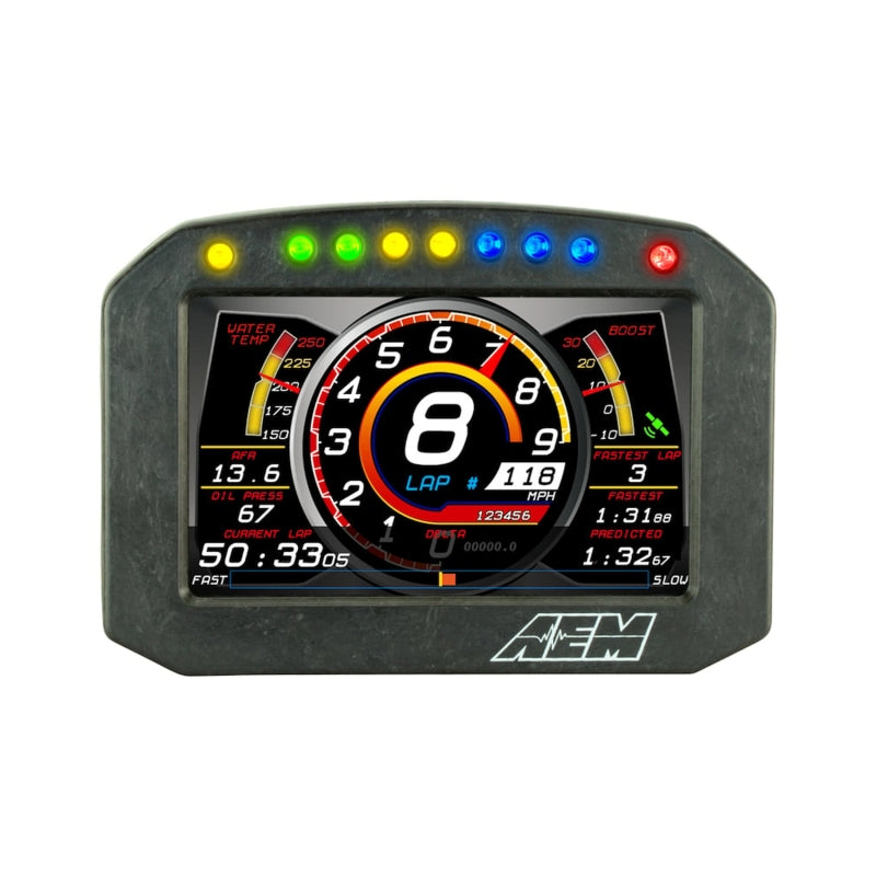 AEM CD-5G Carbon Flush Digital Dash Display w/ Internal 20Hz GPS & Antenna - Graveyard Performance