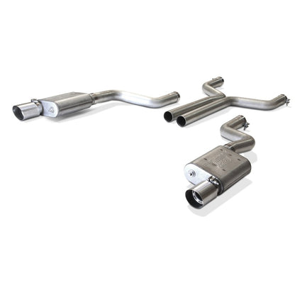 BBK 2015-16 Mustang GT Varitune Complete Cat Back Exhaust System (Includes Resonator Delete X-Pipe) - Graveyard Performance